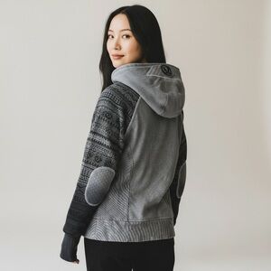 Lululemon scuba hoodie special edition quilted gray and ombré rare women’s 6
